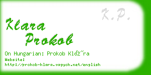 klara prokob business card